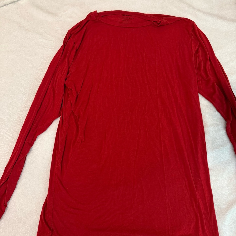 Little sleepies men Red Long Sleeve Top